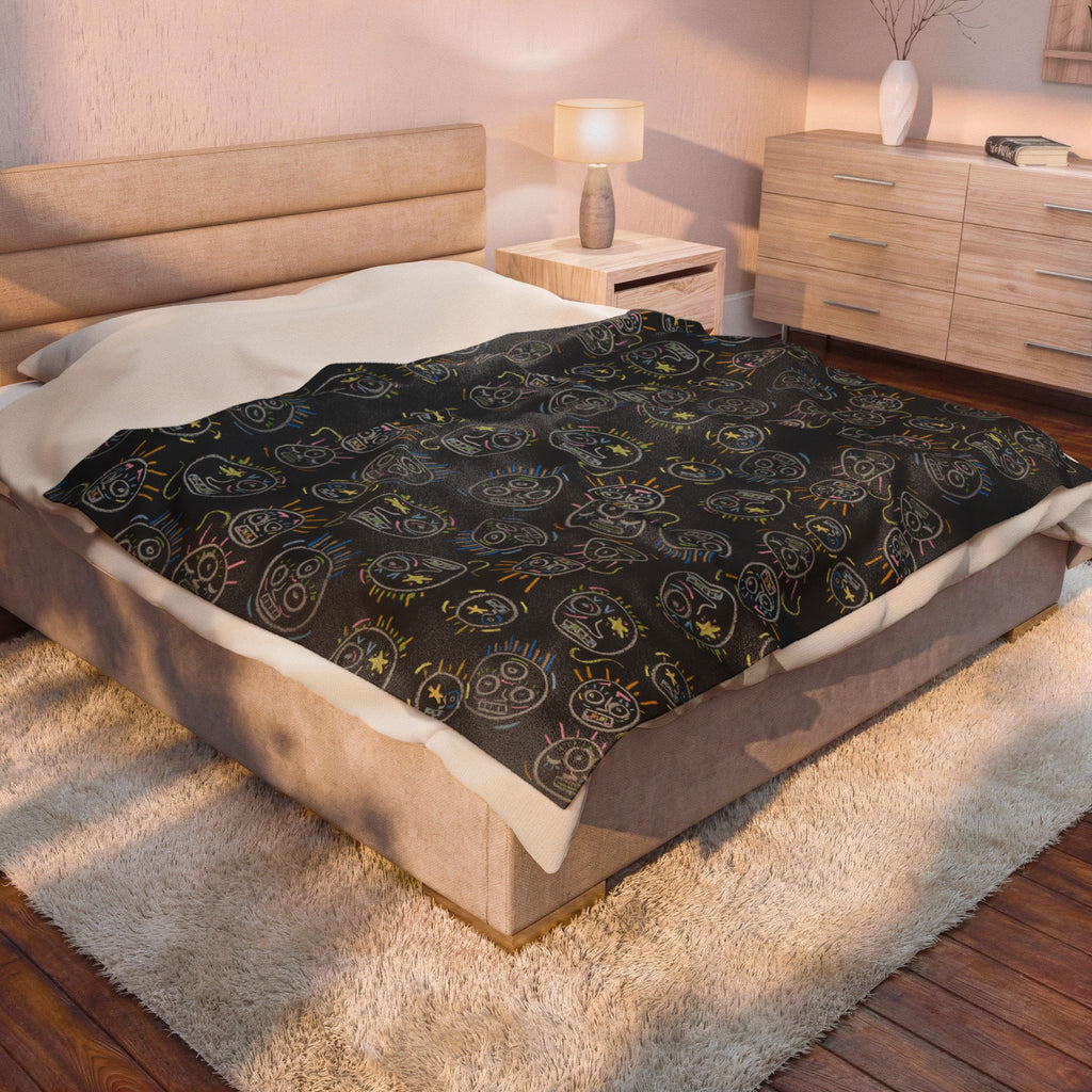 “Spaces and Faces” Plush Blanket