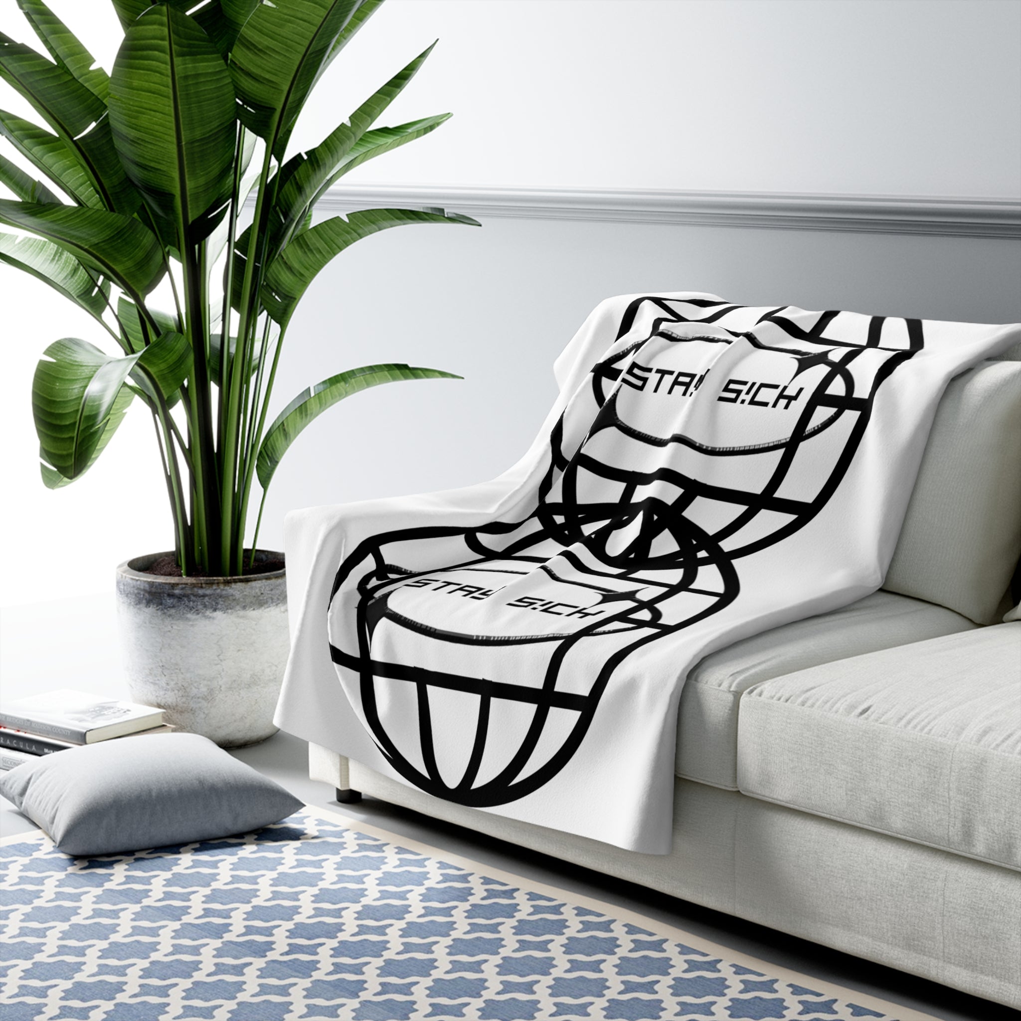 STAY S!CK Worldwide Sherpa Fleece Blanket