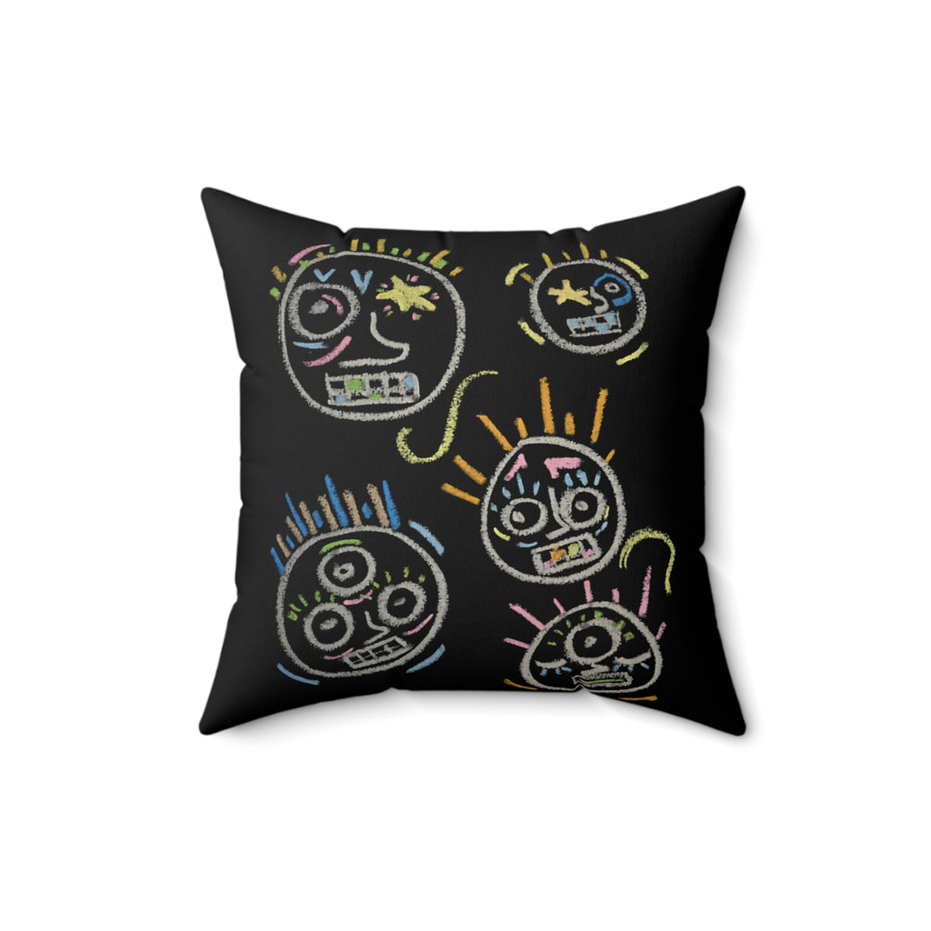 “Spaces and Faces” Pillow