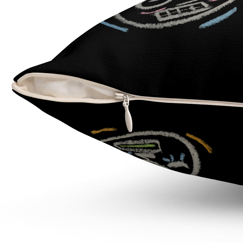 “Spaces and Faces” Pillow
