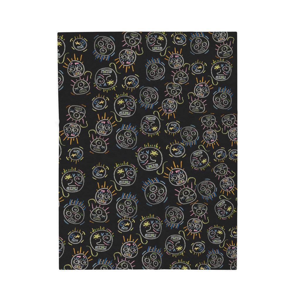 “Spaces and Faces” Plush Blanket