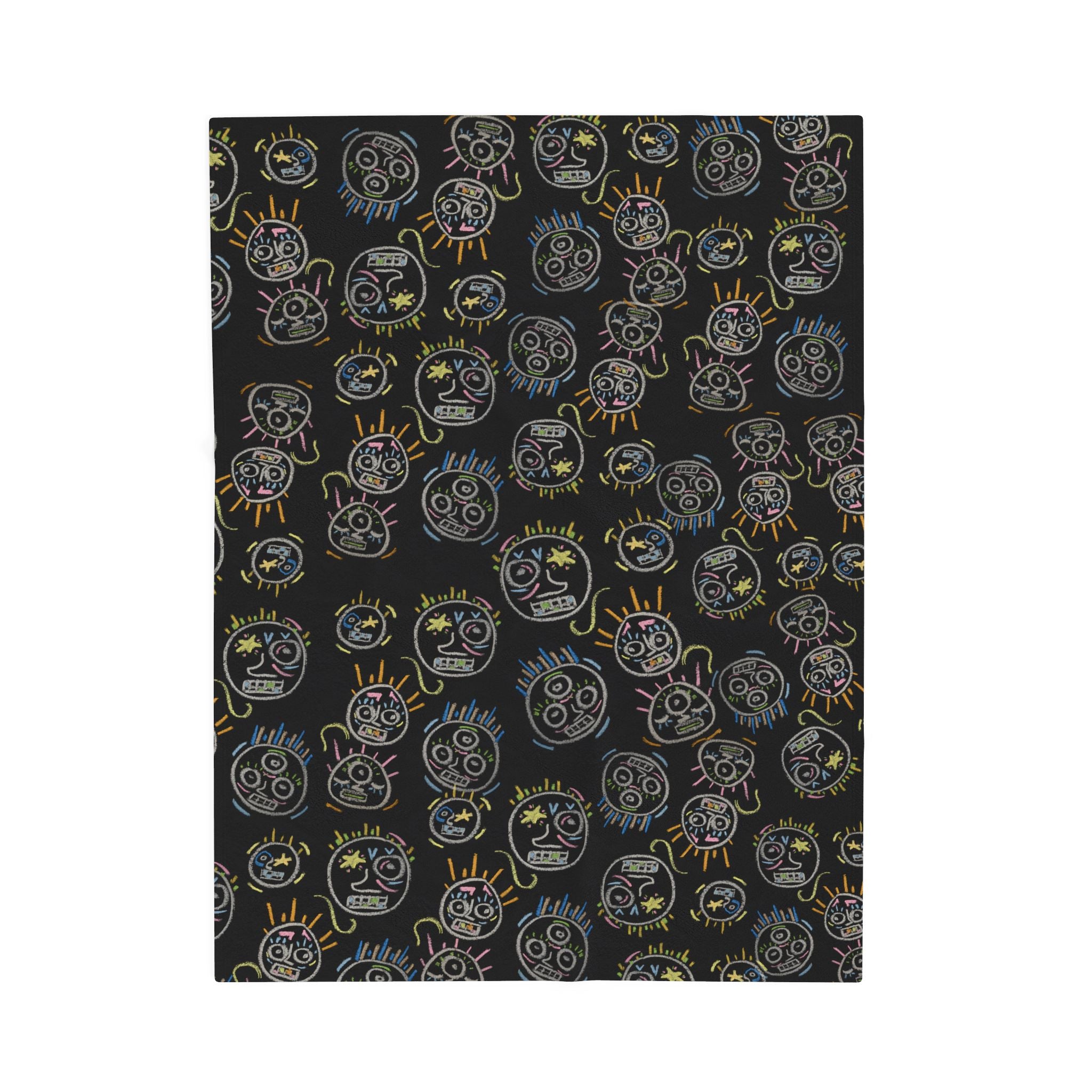 “Spaces and Faces” Plush Blanket