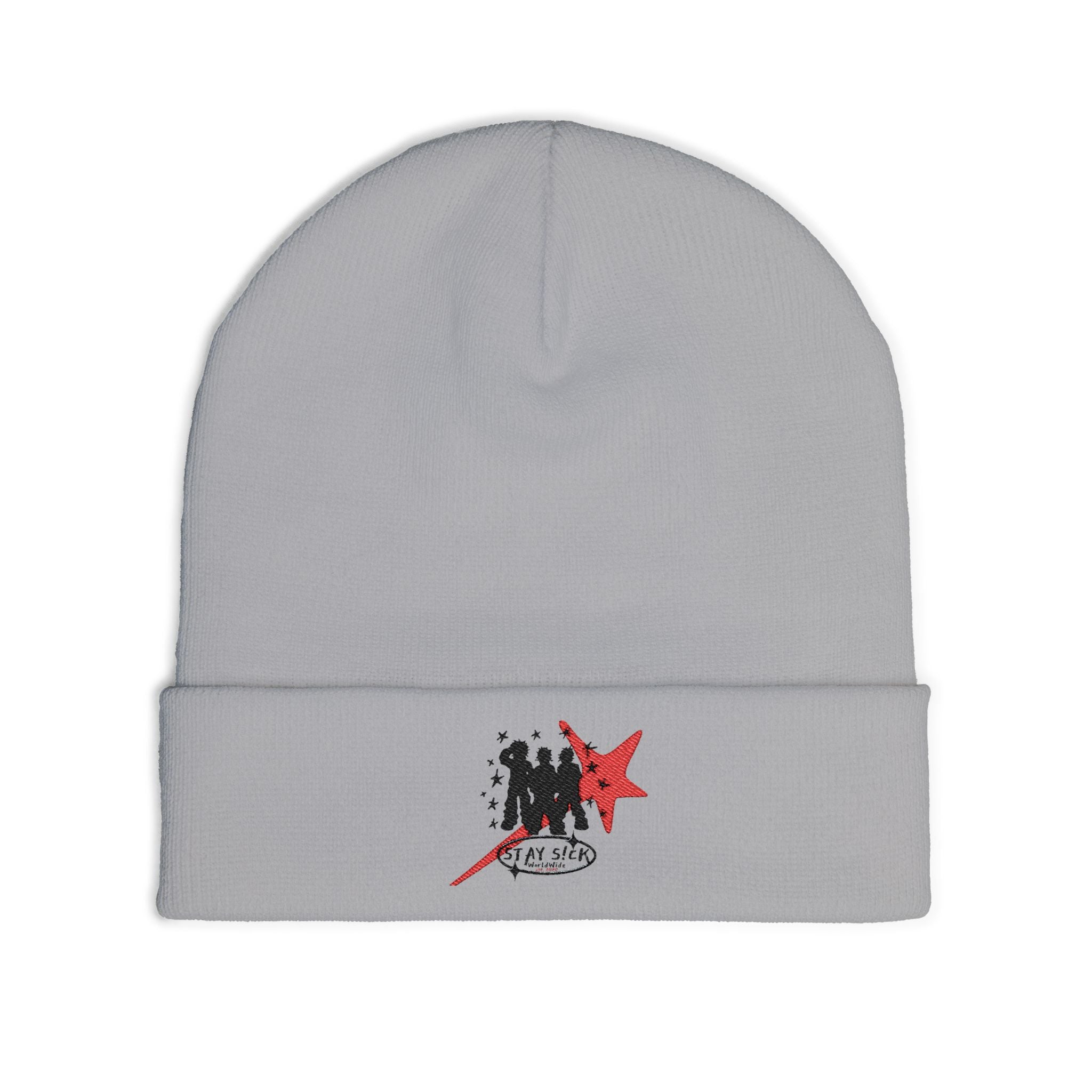 STAY S!CK Logo Knit Beanie (Embroidery)