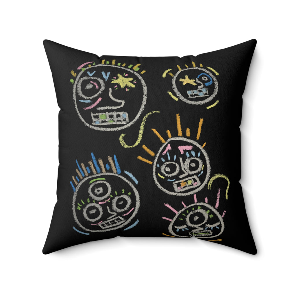 “Spaces and Faces” Pillow