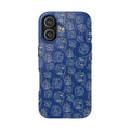 “Spaces and Faces” Blue Phone Case