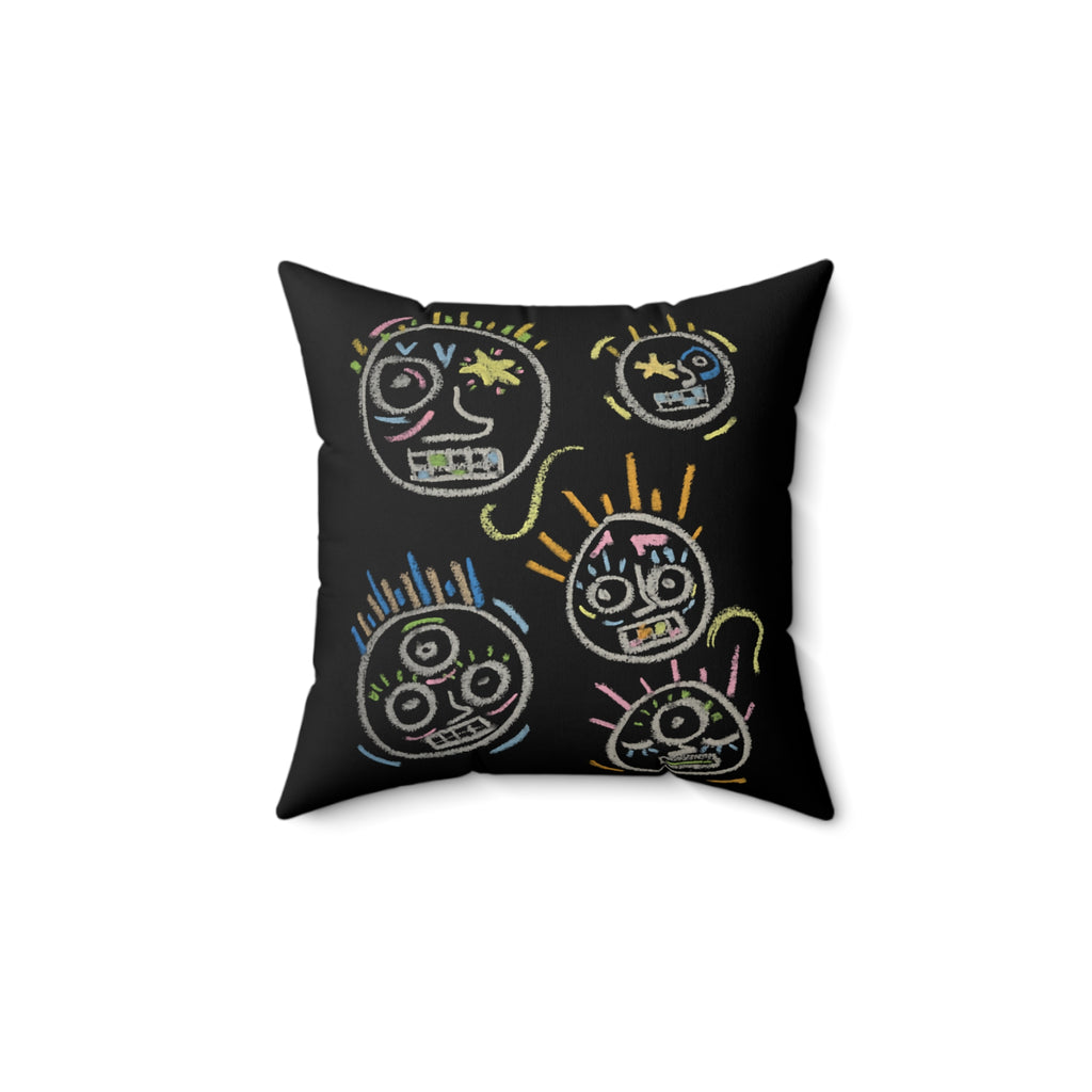 “Spaces and Faces” Pillow