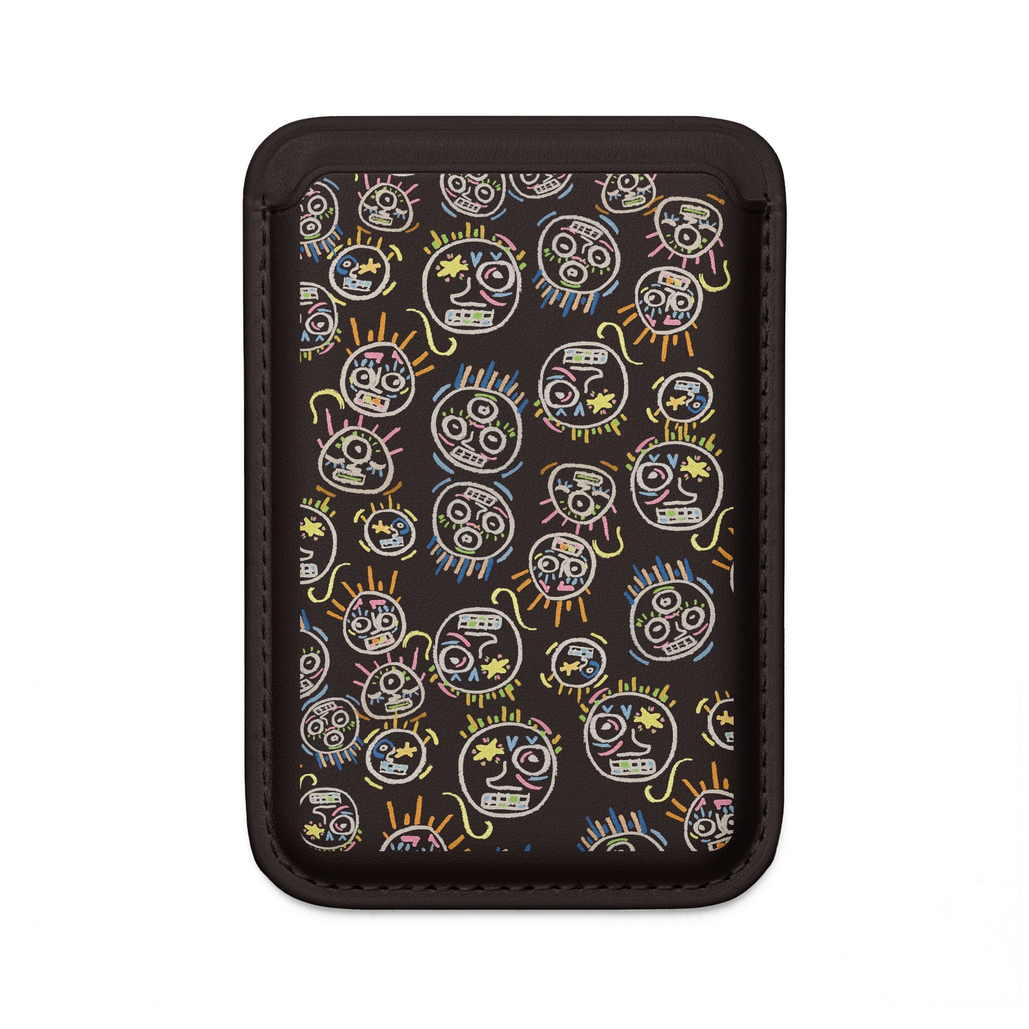 “Spaces and Faces” Vegan Phone Wallet